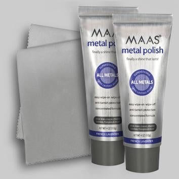 2 Tube Discount + FREE Polishing Cloth - Buy Maas Metal Polish